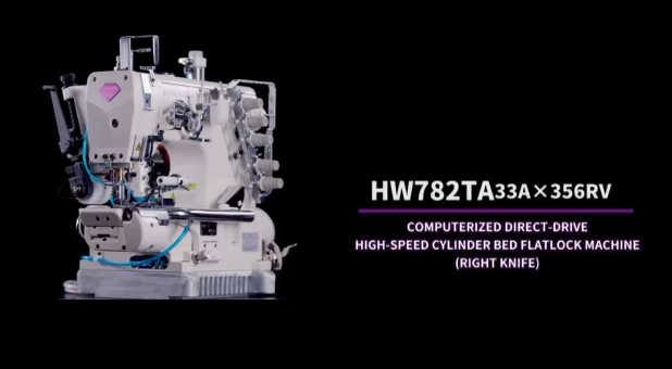 HIKARI HW782TA Computerized Direct-Drive High Speed Cylinder Bed Flatlock Machine (Right Knife)